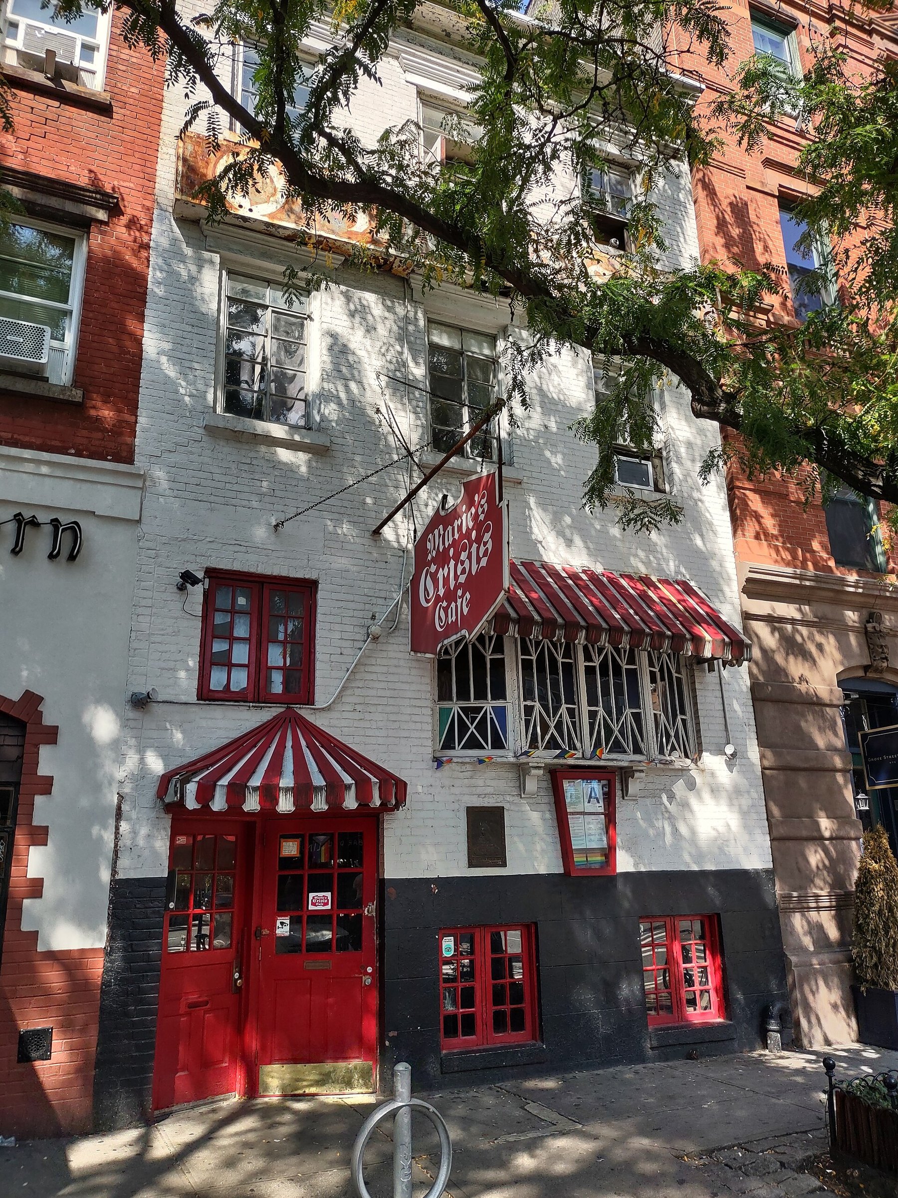Marie's Crisis, the red-and-white-awninged piano bar at 59 Grove Street in the West Village
