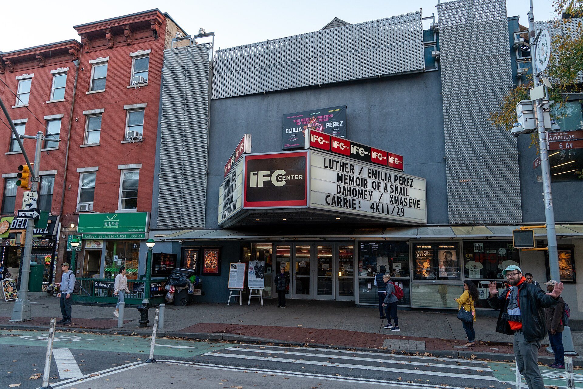 IFC Center's marquee and facade on Sixth Avenue at West 3rd Street, 2024