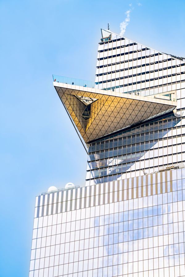 The underside of Edge, the sky deck at 30 Hudson Yards