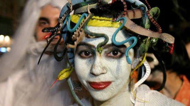 A Medusa with snakes in her hair