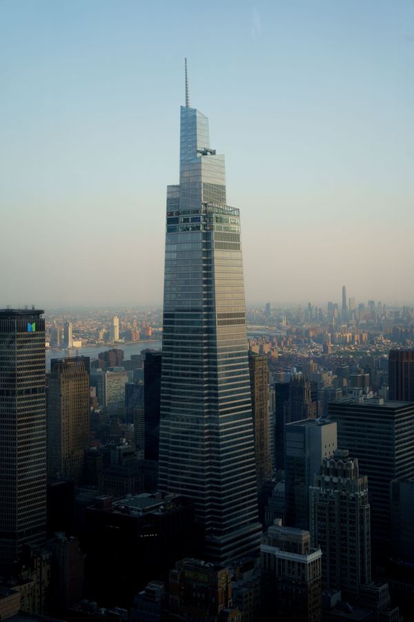 One Vanderbilt rising above Midtown at dusk